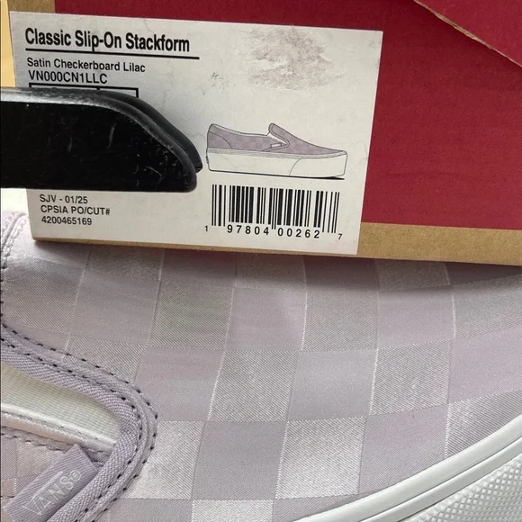 Vans Platform Sneakers Classic Slip-On Stackform
Satin Checkerboard Lilac - Picture 16 of 16